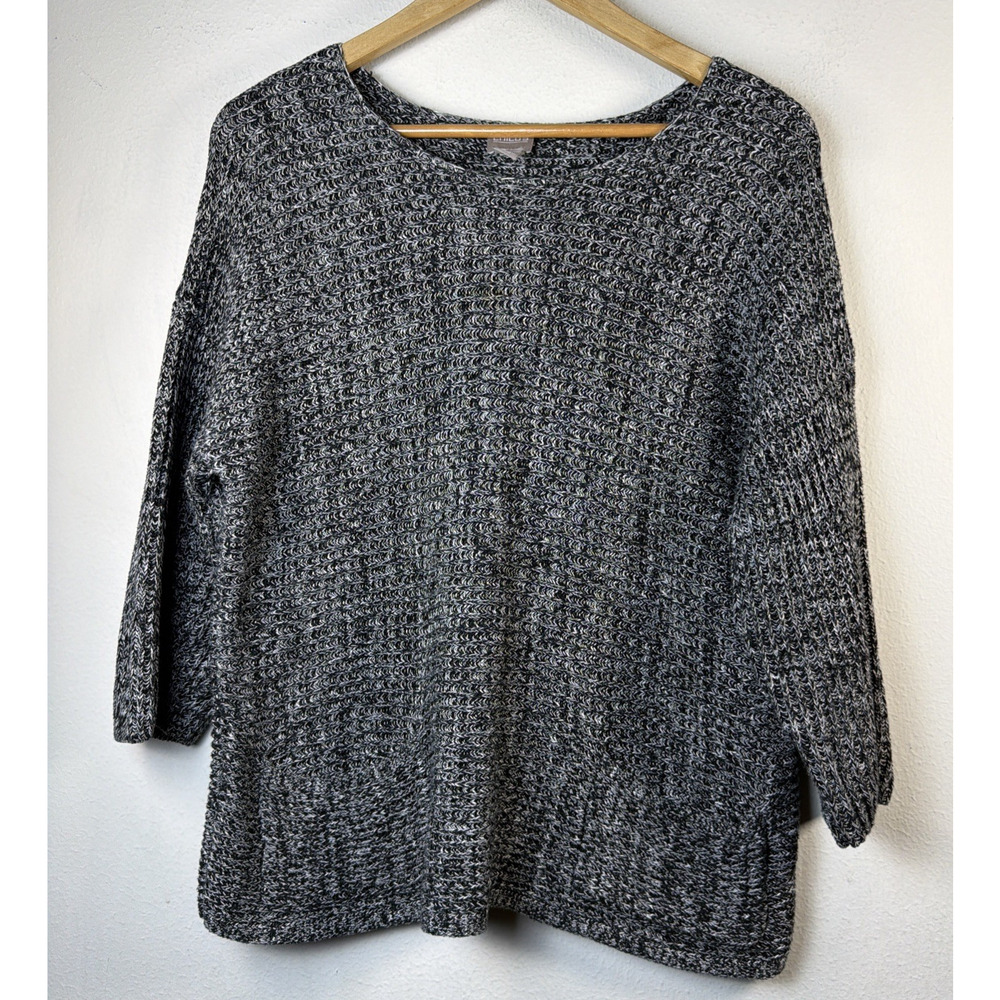 Chico's women's large front pockets grey marble chicos 2 100% cotton